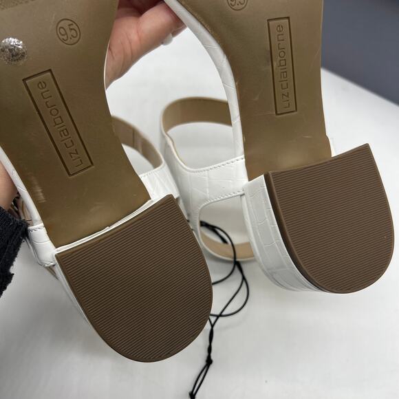 Liz Claiborne Womens Renny Sandals Heel White Croc Size 9.5M - Picture 12 of 15